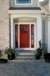 Classic Craft Canvas Collection paintable door from Therma-Tru creates a stunning entryway.